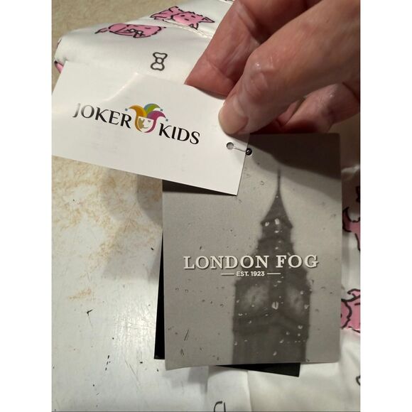 London Fog newborn puffer 2-pc bunting Set  0-6 Months Pink/White NWT - Picture 3 of 6